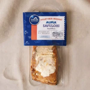 Salmon ahumado en caliente con queso azul, 240 gr.